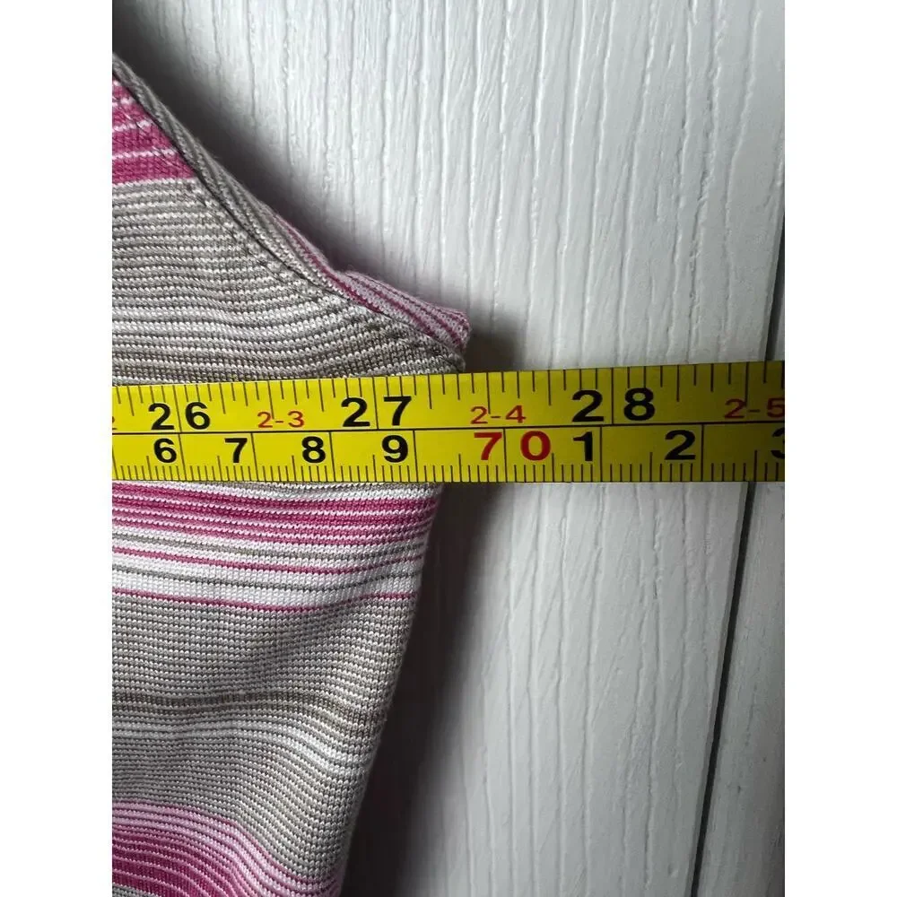 Nike FITDRY Tiger Woods Collection Men's Golf Polo Pink Tan Stripe Size XXL